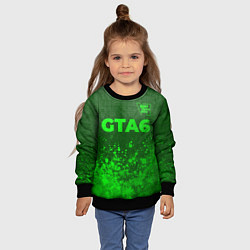 Свитшот детский GTA6 - green gradient посередине, цвет: 3D-черный — фото 2