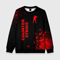 Свитшот детский Counter Strike - red gradient вертикально, цвет: 3D-черный