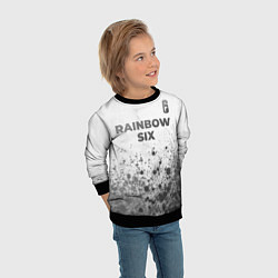 Свитшот детский Rainbow Six - white gradient посередине, цвет: 3D-черный — фото 2