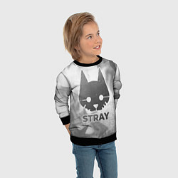 Свитшот детский Stray - white gradient, цвет: 3D-черный — фото 2