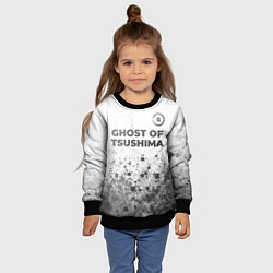 Свитшот детский Ghost of Tsushima - white gradient посередине, цвет: 3D-черный — фото 2