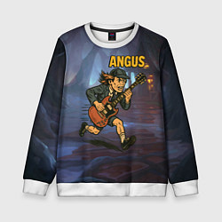 Свитшот детский Ангус Янг ACDC, цвет: 3D-белый