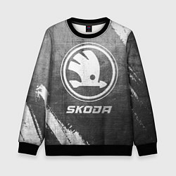 Детский свитшот Skoda - grey gradient