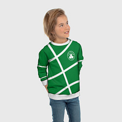 Свитшот детский Boston Celtics green, цвет: 3D-белый — фото 2