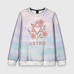 Детский свитшот Astro логотип с цветочками