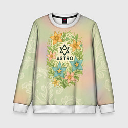 Детский свитшот Astro логотип в цветочках