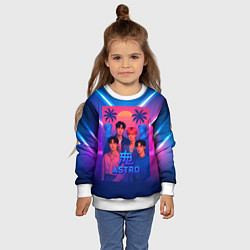 Свитшот детский Astro retro rave 80, цвет: 3D-белый — фото 2