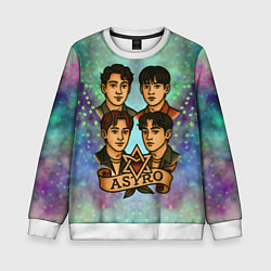 Свитшот детский Astro в стиле татуировки, цвет: 3D-белый