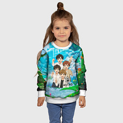 Свитшот детский Astro в аниме стиле, цвет: 3D-белый — фото 2