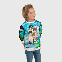 Свитшот детский Astro в аниме стиле, цвет: 3D-белый — фото 2