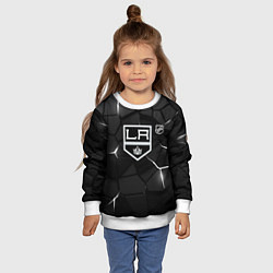 Свитшот детский Лос Анджелес Кингз - НХЛ хоккей, цвет: 3D-белый — фото 2