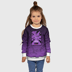 Свитшот детский Lazarus: Violet Pattern, цвет: 3D-белый — фото 2