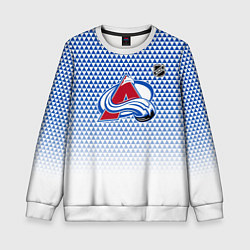 Свитшот детский Колорадо Эвеланш - геометрический градиент, цвет: 3D-белый