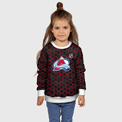 Свитшот детский Колорадо Эвеланш - соты с подсветкой, цвет: 3D-белый — фото 2