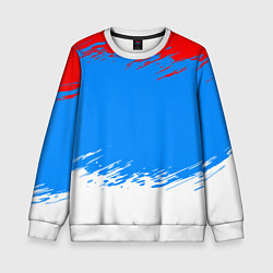 Свитшот детский Патриот - флаг, цвет: 3D-белый