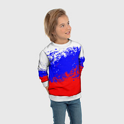 Свитшот детский Патриот - флаг, цвет: 3D-белый — фото 2