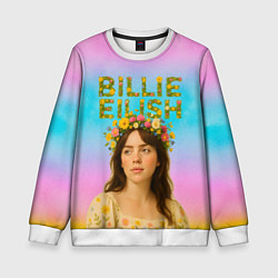 Детский свитшот Билли Айлиш с цветочным венком на голове