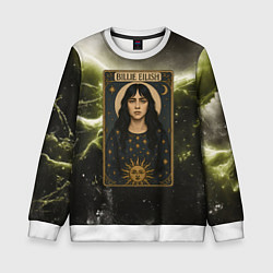 Свитшот детский Карта с Билли Айлиш, цвет: 3D-белый