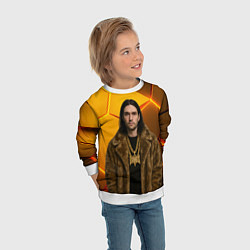 Свитшот детский Bones с цепью в шубе, цвет: 3D-белый — фото 2