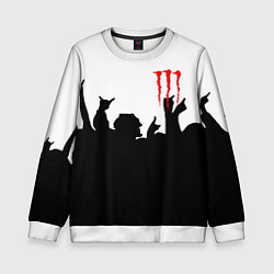 Свитшот детский Monster energy rock black, цвет: 3D-белый