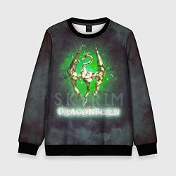 Детский свитшот Skyrim gold logo Dragonborn
