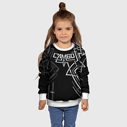 Свитшот детский Самбо движение в узоре, цвет: 3D-белый — фото 2