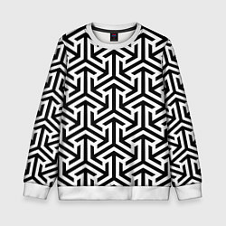 Свитшот детский Кубическая абстракция, цвет: 3D-белый