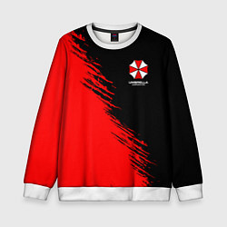 Свитшот детский Umbrella Corp - red and black, цвет: 3D-белый