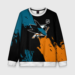 Свитшот детский Сан Хосе Шаркс - два цвета, цвет: 3D-белый