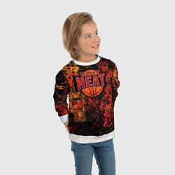 Свитшот детский Майами Хит - цветовой хаос, цвет: 3D-белый — фото 2