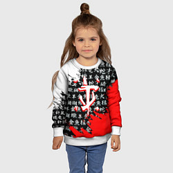 Свитшот детский Doom dark age japan, цвет: 3D-белый — фото 2