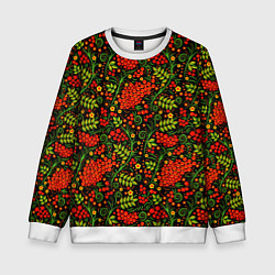 Свитшот детский Традиционная узорная роспись, цвет: 3D-белый