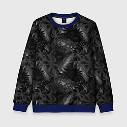 Свитшот детский Palm black and white, цвет: 3D-синий