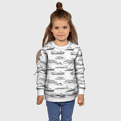 Свитшот детский Корабли на Неве, цвет: 3D-белый — фото 2