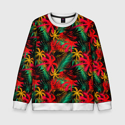 Свитшот детский Palm yellow red, цвет: 3D-белый