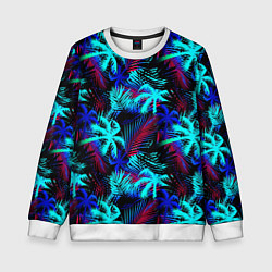 Свитшот детский Palm blue light blue, цвет: 3D-белый
