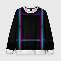 Свитшот детский Neon pink light blue, цвет: 3D-белый