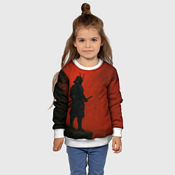 Свитшот детский Ghost of Tsushima - алый, цвет: 3D-белый — фото 2