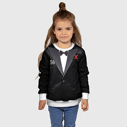 Свитшот детский Костюм финалиста 456 из игры в кальмара, цвет: 3D-белый — фото 2