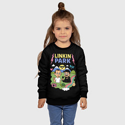 Свитшот детский Линкин Парк мультяшный стиль, цвет: 3D-черный — фото 2