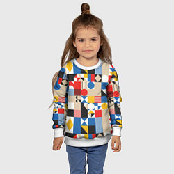 Свитшот детский Геометрический балаган, цвет: 3D-белый — фото 2