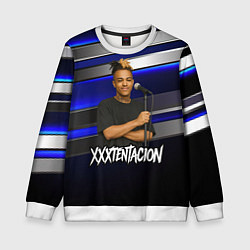 Детский свитшот XXXTentacion с микрофоном довольный