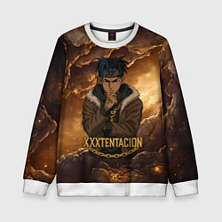 Свитшот детский XXXTentacion anime style, цвет: 3D-белый
