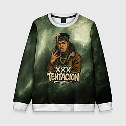Свитшот детский XXXTentacion anime, цвет: 3D-белый