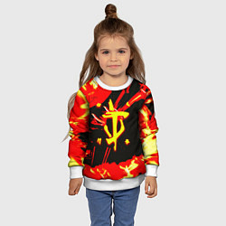 Свитшот детский Doom огненный, цвет: 3D-белый — фото 2