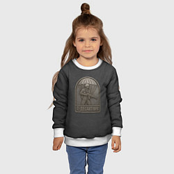 Свитшот детский Я десантник - эмблема из метала, цвет: 3D-белый — фото 2