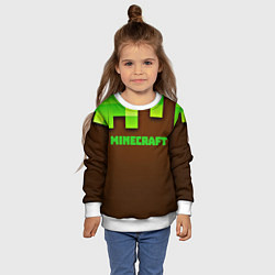 Свитшот детский Minecraft forever, цвет: 3D-белый — фото 2