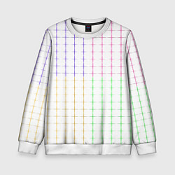 Свитшот детский Color white multicolored stripes, цвет: 3D-белый