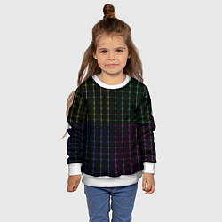 Свитшот детский Color black multicolored stripes, цвет: 3D-белый — фото 2