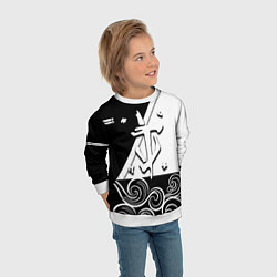 Свитшот детский Doom стильная геометрия, цвет: 3D-белый — фото 2